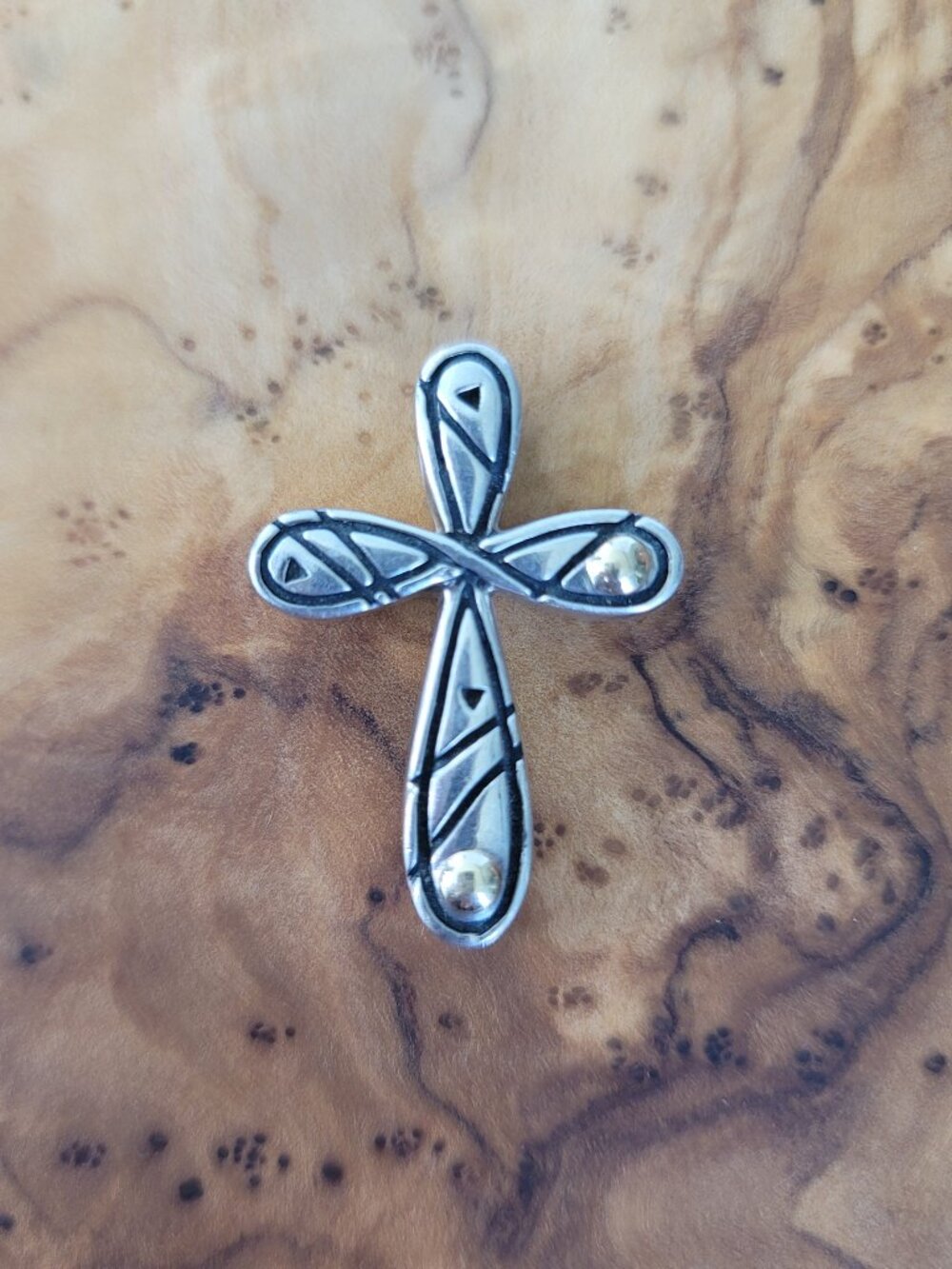 18K & Sterling "Pacifica" Cross by John Atencio